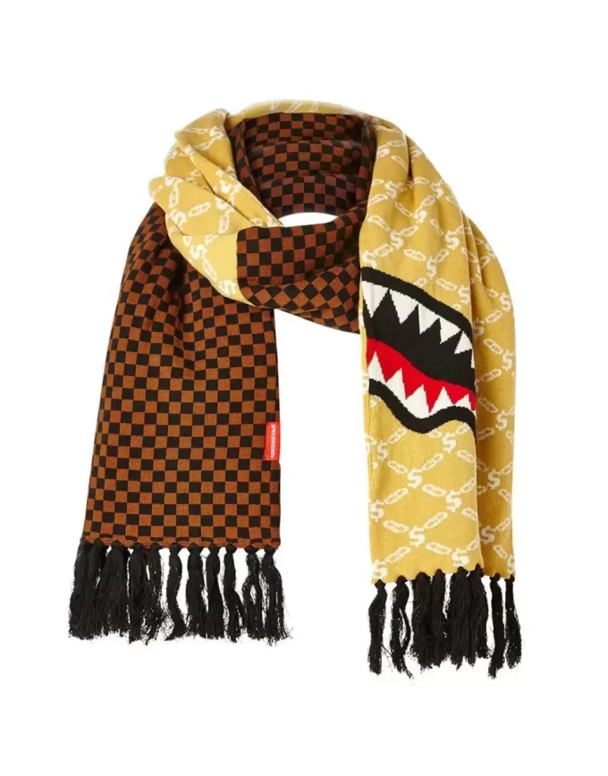 SPLIT CHECKERED SHARK SCARF SPLIT CHECKERED SHARK SCARF