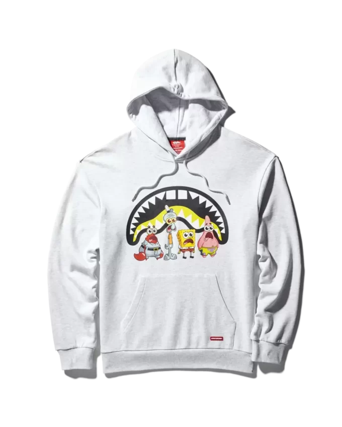 SPONGEBOB CREW SHARK HOODIE (LIGHT GREY) SPONGEBOB CREW SHARK HOODIE (LIGHT GREY)