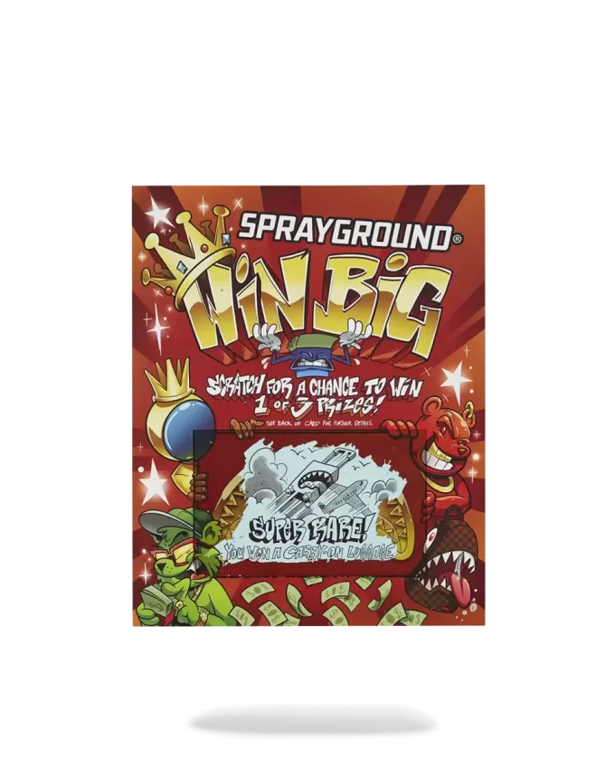 SPRAYGROUND SCRATCH OFF PLAYING CARD – WIN A BACKPACK, MONEYBEAR OR LUGGAGE! SPRAYGROUND SCRATCH OFF PLAYING CARD – WIN A BACKPACK, MONEYBEAR OR LUGGAGE!
