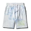 TIE DYE KNIT SHORTS (BLUE)