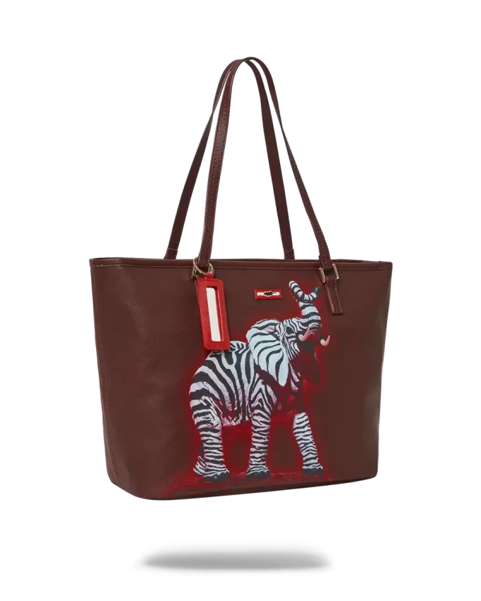 ZEBRA ELEPHANT RON ENGLISH COLLAB TOTE